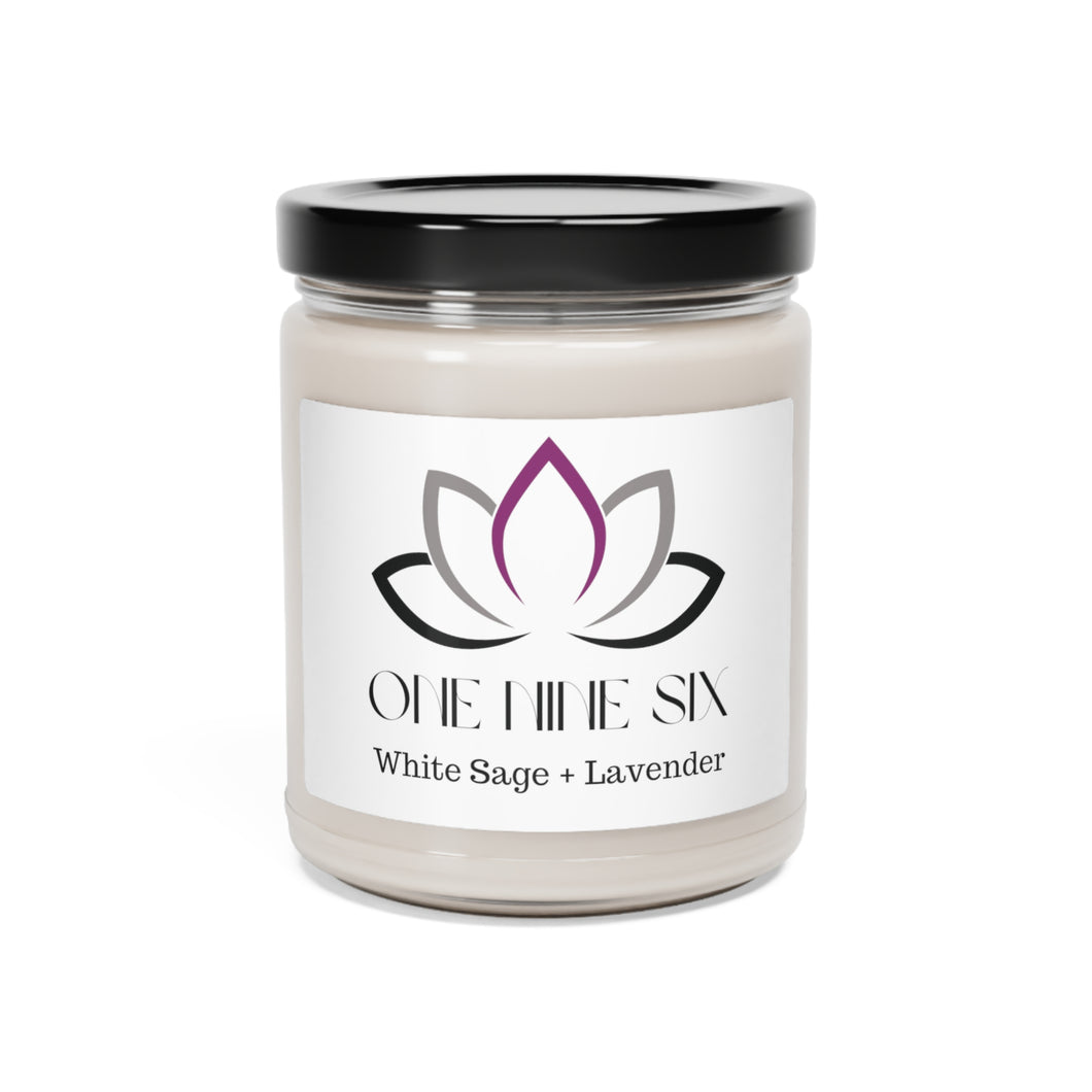 196 Scented Soy Candle, 9oz - Sea Salt + Orchid