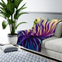 Load image into Gallery viewer, Wildflower Sherpa Fleece Blanket
